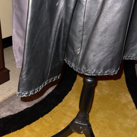 Black Genuine Leather Jacket - Picture 7 of 8